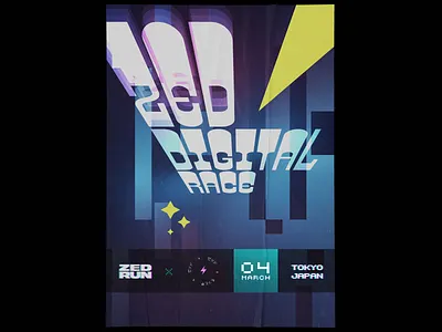 Posters Set for Zed Run arcade blockchain cryptocurrency cyberpunk futuristic gamedev japan music neon poster product design scifi tokyo typography video game