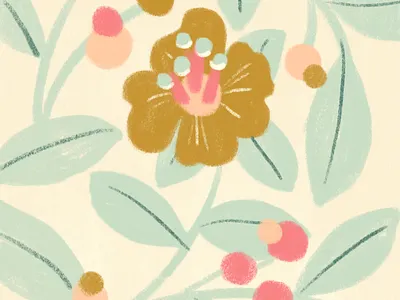 Floral Pattern botanical color digital floral illustration nature pattern surfacedesign