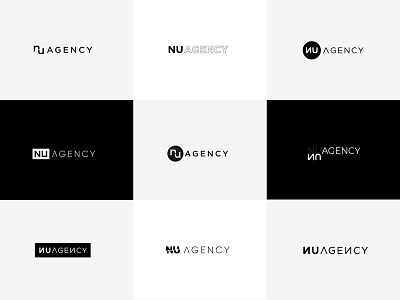 NuAgency Logos agency logo design letttering logo