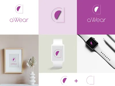 aWear flat design logo redesign concept simple white