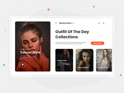 Beauty Fashion Website design fashion fashion brand fashion design landing page landing page concept landing page design landing page ui landing pages typography ui ui design ux website landing page