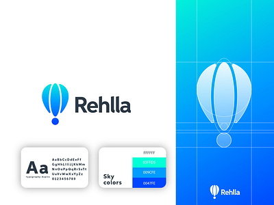 rahlla logo design air balloon blue brand design brand identity brand strategy brandguide branding colors design icon identity design illustration logo logo animation logo designer logo mark logodesign logotype minimal modern logo