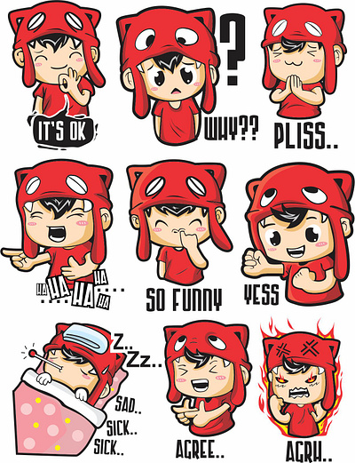 Sticker Emotic artwork branding cartoon character clothes design emoticon funny graffiti illustration logo sticker streetart vector