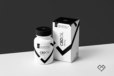 CBD Oil Packaging Masculine Modern black white cbd modern nutrition package design packaging sleek