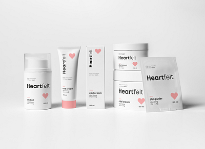 Healthcare Packaging Feminine branding design health healthcare heart heart logo logo packaging ui design wellness