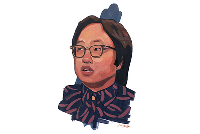 Jimmy O Yang editorial editorial illustration illustrated portrait illustration painterly painting portrait portrait illustration realism traditional illustration