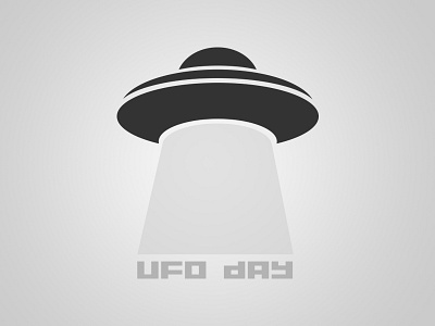 Logo - Ufo Day branding design graphic gray logo logodesign minimalist new vector work