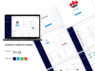 Parking Website Admin admin design design ui web design website design