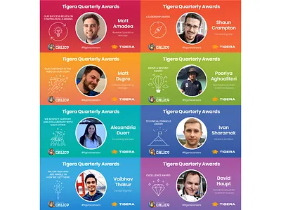 Quarterly Recognition Awards - Social Media Banner awards careers illustration kubernetes linkedin projectcalico rainbow recognition