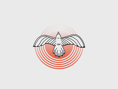 Spread Your Damn Wings art print badge badge design bird bird illustration circle circles comfort zone gradient gradients hand drawn illustration nebraskadesigner spread your wings