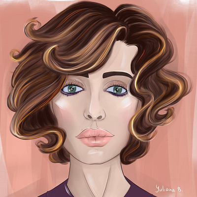 Yulia illustration portrait procreate