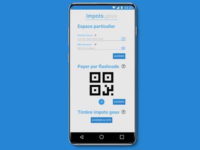 Impots.gouv Remake Mockup 2d app design flat illustration minimal mockup typography ui ux