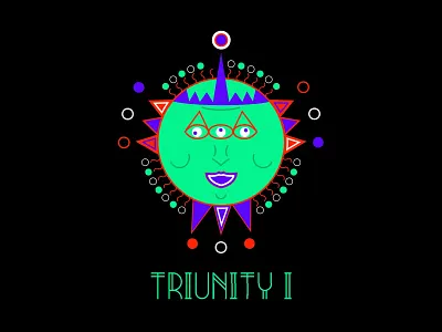 Triunity - DJ Set Cover Art bright colors cover art electronic music geometric graphic design neon colors vector art