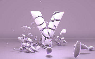 Rock explosion particles · Y💥 3d 3d animation art cinema4d design illustration textures typography