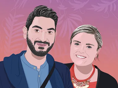 Couple Vector Illustration illustration illustrator tracing vector