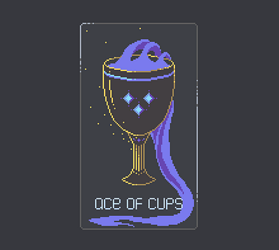 Ace of Cups ace of cups pixelart pixelartist tarot card tarot deck