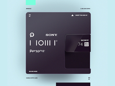 MiniDisc option 3 branding icon illustration logo minidisc minimal photoshop simple typography