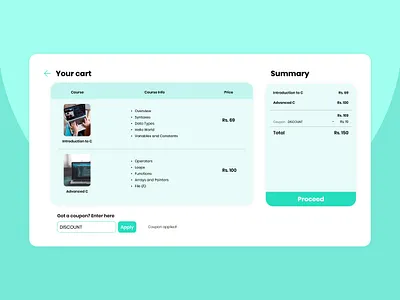 Online Courses Checkout Page Concept adobe xd checkout checkout page checkout screen online courses ui ui design web design website checkout website design