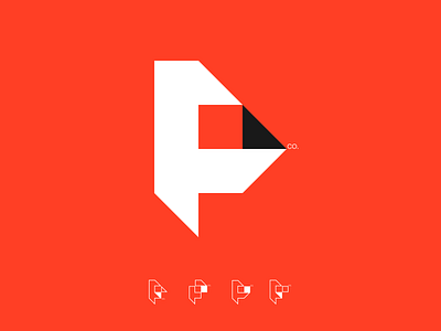 P.F.C. branding fintech icon logo mobile monogram sign symbol