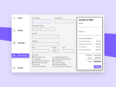 Invoice app app design application automatic conoverdesigns daily daily 100 challenge daily ui dailyui design invoice invoice design invoices payment payment form ui uidesign ux ux ui uxui