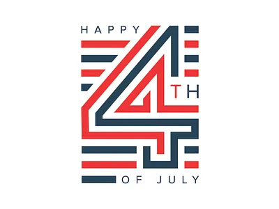 Happy 4th of July 4th 4th of july america blue blue and white design flag flags graphic independence day logo red typography