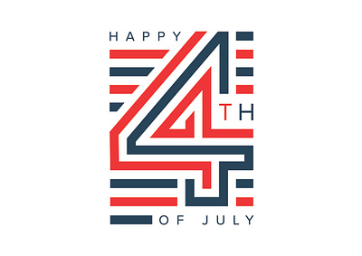 Happy 4th of July 4th 4th of july america blue blue and white design flag flags graphic independence day logo red typography