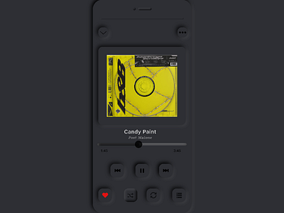 Music player neumorphism uiux appdesign music