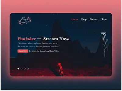 Indie Artist Website commerce music products ux uxui web design webdesign