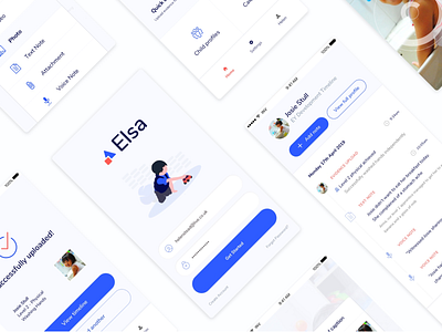 Elsa Education App ai android app design blue childcare clean education ios machine learning material design minimal mobile app mobile app design mobile design mobile ui modern saas ui design uidesign uiux