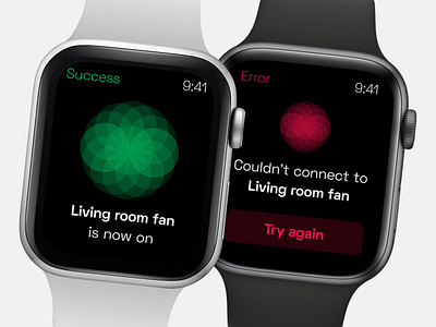 Daily UI 11 — Flash Message 011 apple apple watch daily ui dailyui dailyui011 error figma flash flash message smart home smart watch success ui ux watchos