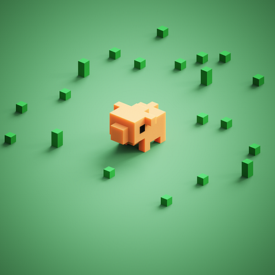 Tiny Pig 3d cute magicavoxel mini mini zoo pig piggy piglet tiny voxelart voxels