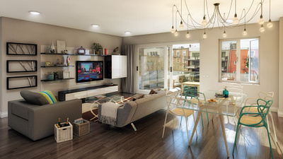 Living Room 3D Rendering 3d art 3d artist 3d render 3d rendering 3d visualization arch viz architectural cg exterior interior interior design qdesign3d realistic 3d renderhub renders
