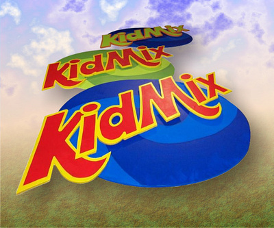 KidMix! dimensional sign graphic design kids design logo design sign production