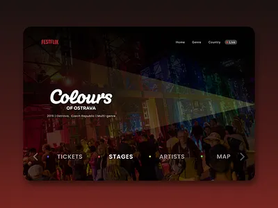 TV App - Daily UI Challenge #025 colours czechia czechrepublic dailyui festival app festivals netflix ostrava smart tv ui ui ux uxdesign