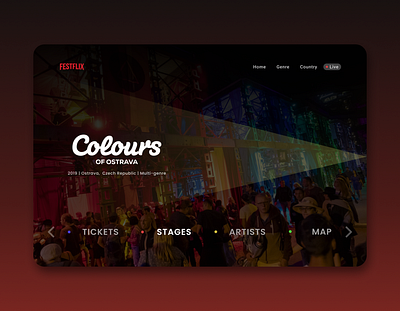 TV App - Daily UI Challenge #025 colours czechia czechrepublic dailyui festival app festivals netflix ostrava smart tv ui ui ux uxdesign