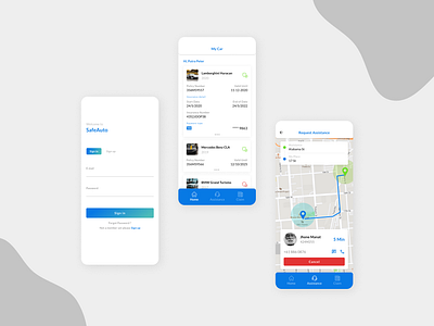 Safe Auto - Car Insurance app design insurance ui