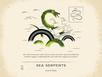 Sea Serpents art brush cloud dragon drawing illustration lake line monster ocean pirate sail sea serpent ship skeleton snake texture water wreck