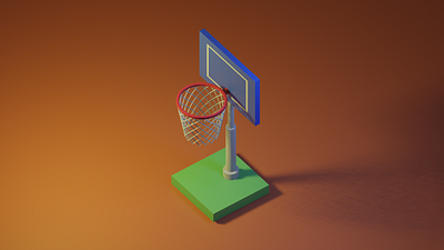 Basket goal 3d 3dcg blender blender3d c4d cinema4d design illustration interior isometric isometricart japan lowpoly lowpoly3d minimal