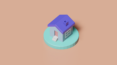 House icon 3d 3dcg blender blender3d c4d cinema4d design illustration interior isometric isometricart japan lowpoly lowpoly3d minimal