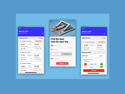 Cyanic Train Booking app booking concept design illustration train train booking trip ui uiux user experience userinterface ux