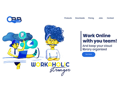 Obb Clds Landing Page branding branding design illustration landing page