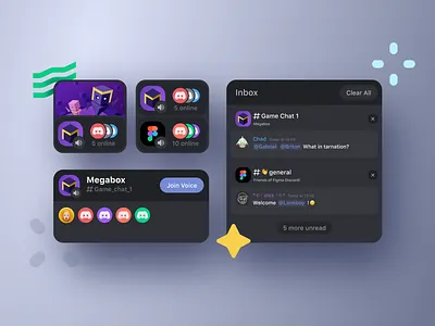 iOS14 widgets for Discord app apple branding clean concept design discord figma figmadesign illustration madewithfigma ui ux uxdesign wumpus