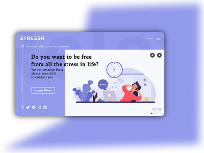Stressr branding creative design design illustrator material minimal typography ui ux web