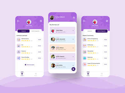 My Mentee - UI Kit Exploration clean design figma lesson mentee mentor minimalist mobile ui note purple school study ui ui design uiux ux