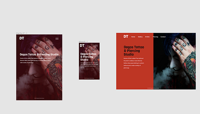 Dago's Tattoos Redesign Concept design red and black design redesign concept responsive tattoo shop ux web