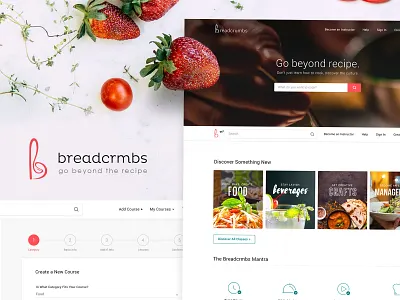 Breadcrmbs | Website, App, Logo Designs creative food app inspiration interaction design uiux website design