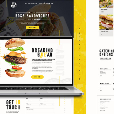 Joey Zaza's | Website Design awesome burgers creative design food inspiration interaction design sandwich uiux user interface website design