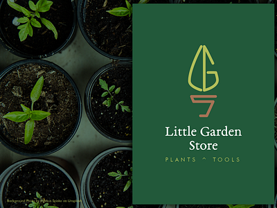 Logo Little Garden Store dailylogochallenge garden gardening tools graphic design harris roberts lineart logo logo design logo design challenge logo design concept minimal plants tools