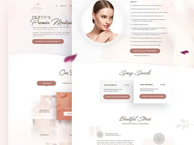 ABC Medispa | Website Design awesome feminine inspiration interaction design light design spa uiux web design website