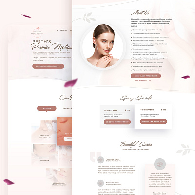 ABC Medispa | Website Design awesome feminine inspiration interaction design light design spa uiux web design website